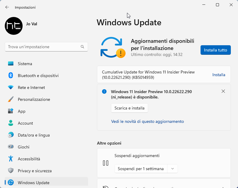 Ecco la doppia Build di Windows 11 in Windows Update