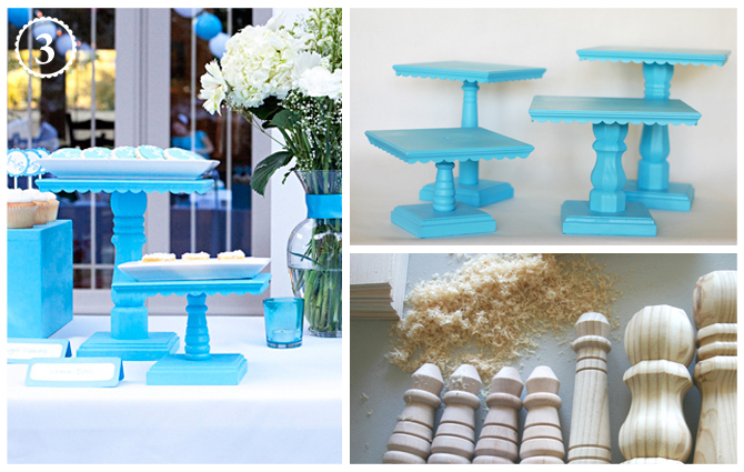 DIY Stenciled Cake Stand by The House of Smiths CLICK 3 DIY Wedding 