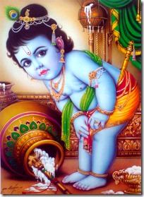 [Krishna stealing butter]