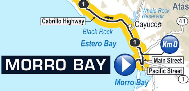 Map of start in Morro Bay 2016 Amgen Tour of California