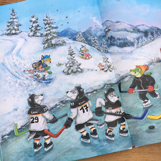 Winterbilderbuch über Eishockey, Fairness, Teamerfolg "Ixi und die coolen Huskys" von Felix Neureuther