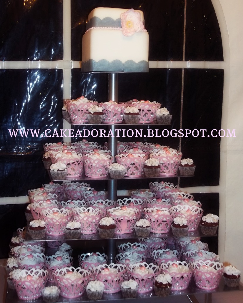 and Grey Wedding Cupcakes