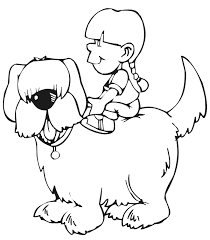 Free coloring pages for a dog and his girlfriend