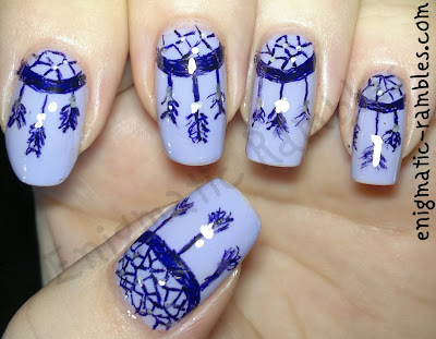 dream-catcher-freehand-nail-nails-art-purple-sharpie-gel-pen