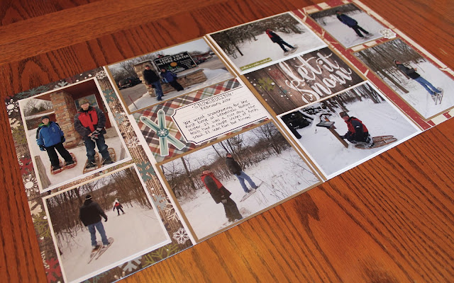 Snowshoeing Scrapbook page winter Simple Stories Snow Patrol