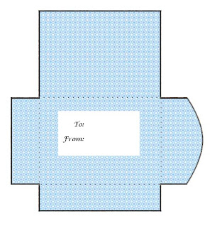 Blue Dots Print and Cut Gift Card Envelope  