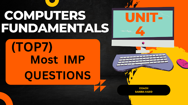 DCA Notes In Hindi PDF UNIT 4 Computer Fundamental (TOP 7) Que.
