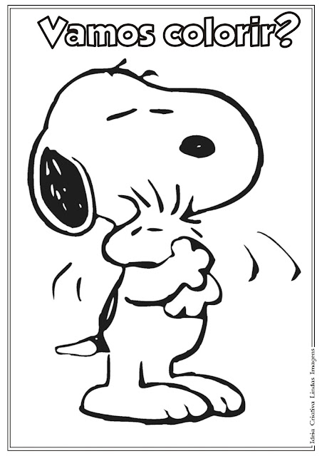 Desenho do Snoopy para colorir