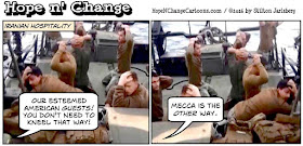 obama, obama jokes, political, humor, cartoon, conservative, hope n' change, hope and change, stilton jarlsberg, iran, navy, seized ships, kerry, nuclear deal