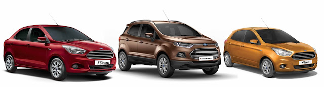 Ford India Figo Aspire, Figo and EcoSport