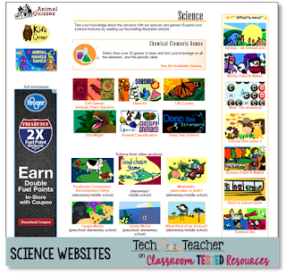 Looking for great science websites for your classroom? Here is a list of 13 awesome science websites for elementary students!