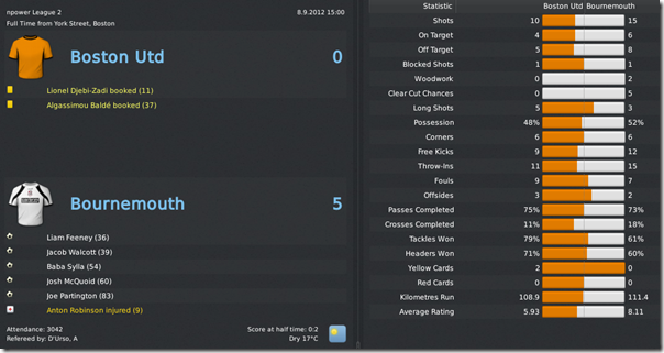 Boston - Bournemouth