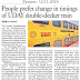 Press Clippings on 'UDAY Express evokes Good Response from Rail Users'