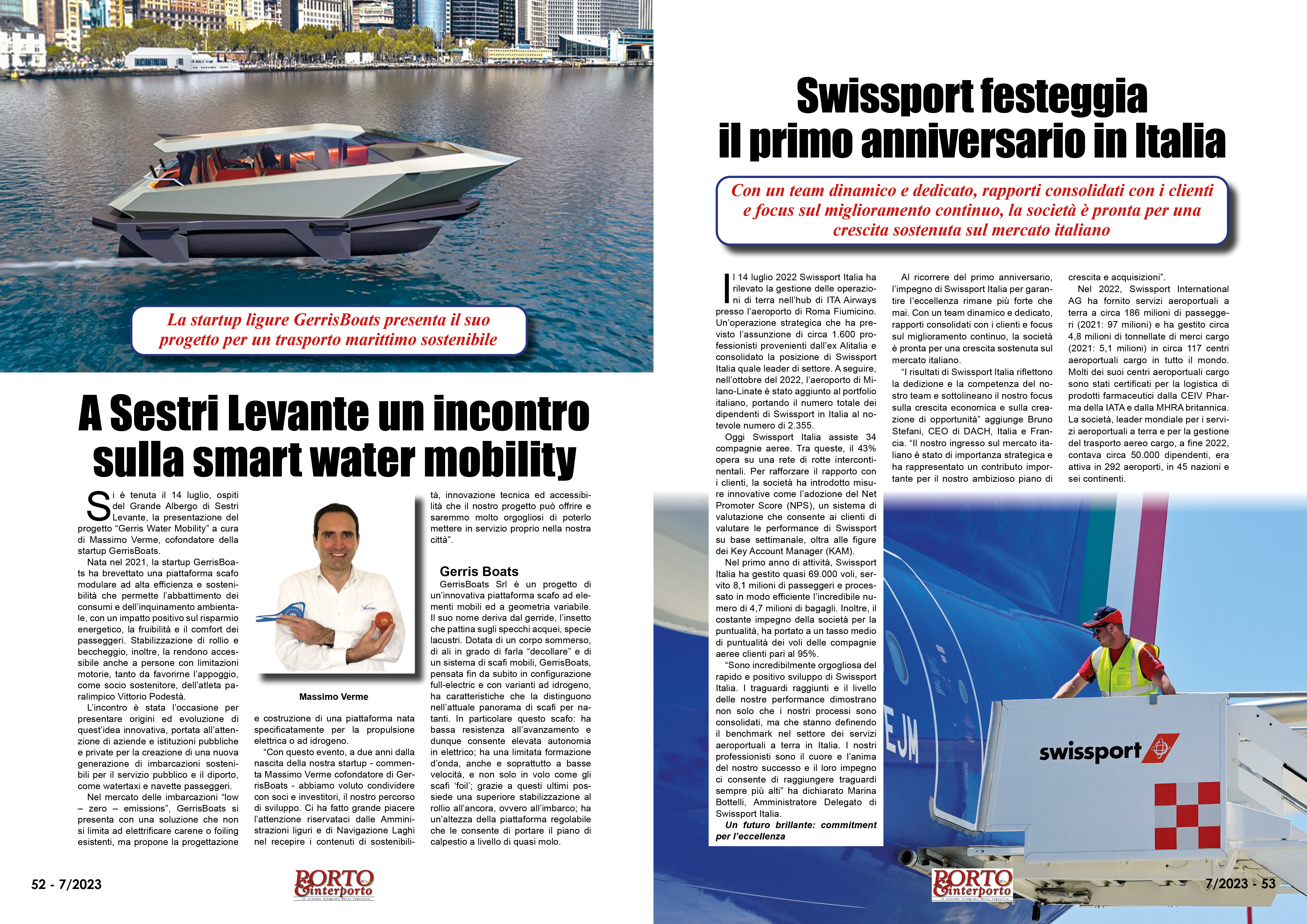 LUGLIO 2023 PAG. 53 - Swissport festeggia il primo anniversario in Italia