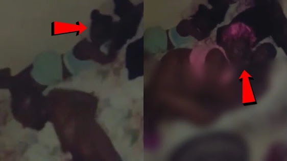 Man catches his woman cheating with his child in the bed