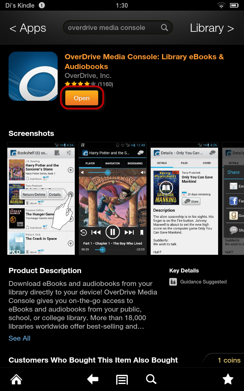 NH Downloadable Books: OverDrive Media Console App on a ...