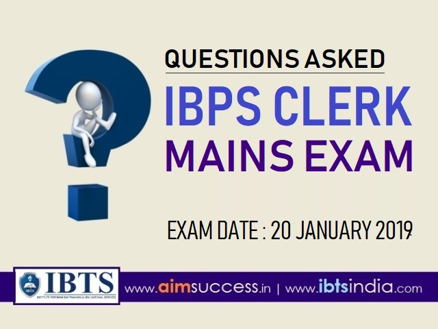 GK Questions Asked in IBPS Clerk Mains Exam 20th Jan 2019