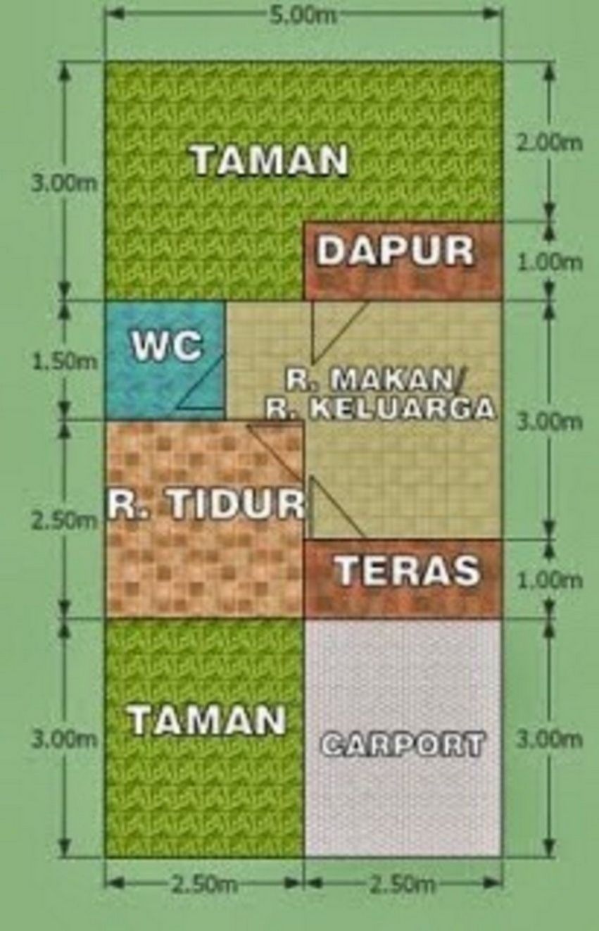 Denah Rumah 6x9 Sobhome