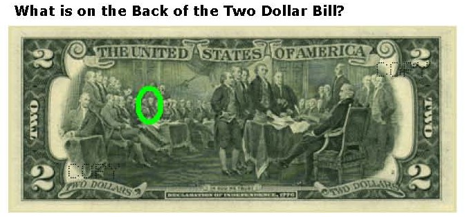 dollar bill back side. dollar bill back.