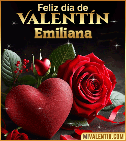 Gif Rosas Feliz día de San Valentin Emiliana