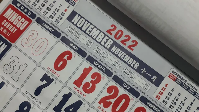 Kalender November 2022 Lengkap dengan Tanggal Merah dan Keterangannya