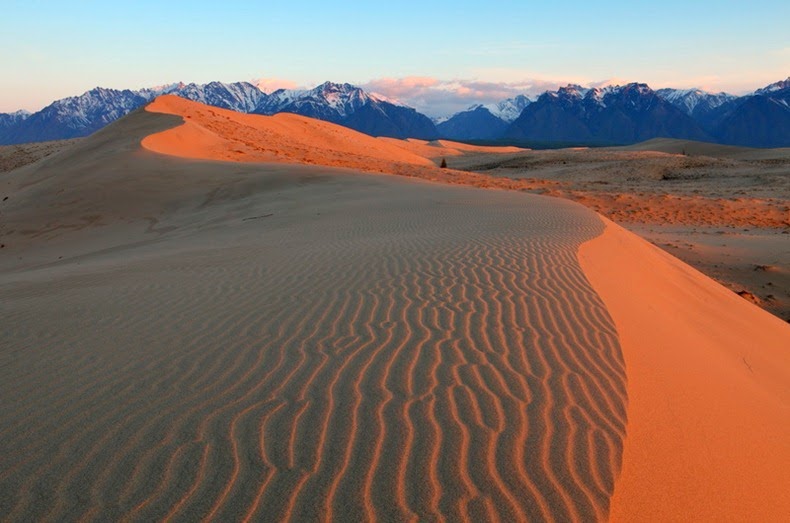 Chara Sands. Miniature Desert in the Freezing Cold of Siberia