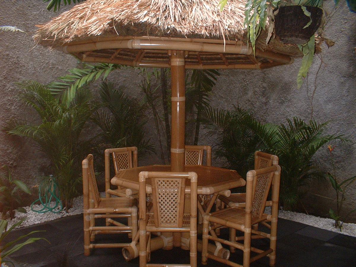 Desain Rumah Gazebo (Saung) Minimalis Dari Bambu dan Kayu 