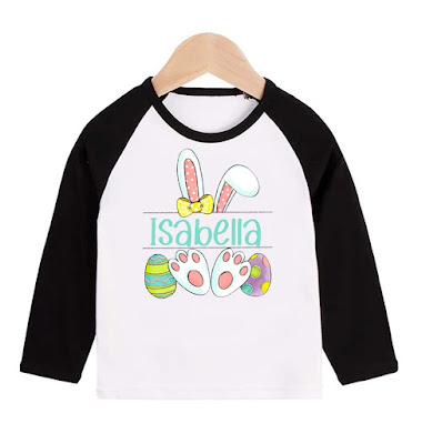 Personalized Egg&Bunny Easter Long Sleeve T-Shirt