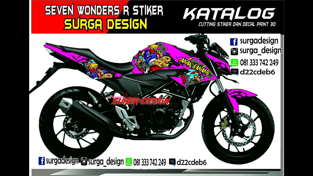 Gambar Aplikasi Cutting Sticker Motor Modif Sticker