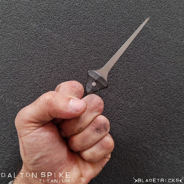 knife maker push dagger titanium