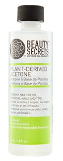 Beauty Secrets Green acetone nail polish remover by Green Biologics.