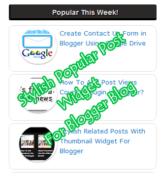 popular post widget