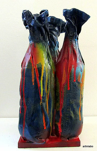 Unity in Diversity Series:  Jeans and Acrylic by miabo enyadike-SOLD