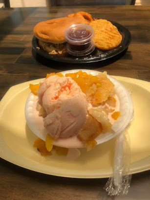 Peach Pie and Ice cream