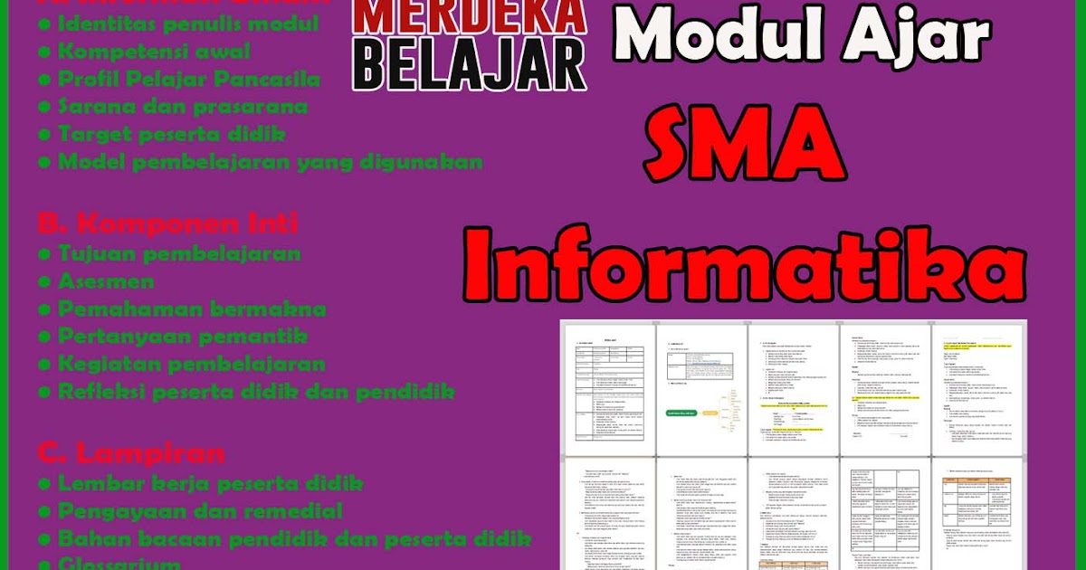 Link Download Modul Ajar SMA Informatika Sekolah Penggerak Tahun Ajaran