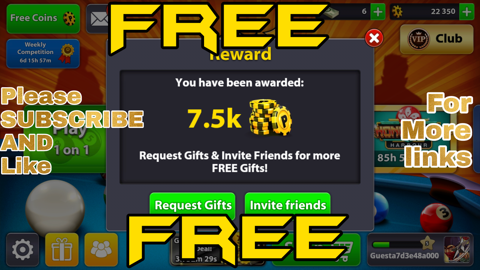 8 Ball Pool New Reward Coins Link