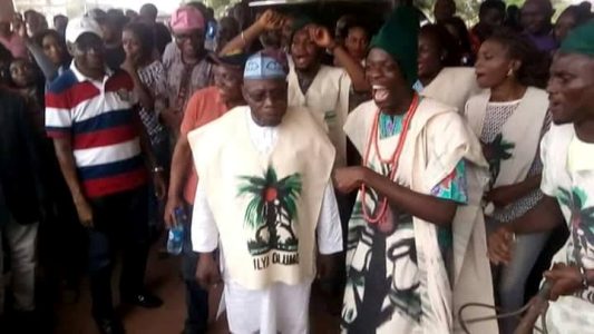 Obasanjo, the grand patron of Kegites Club, gyrating in Ogun State [photos]