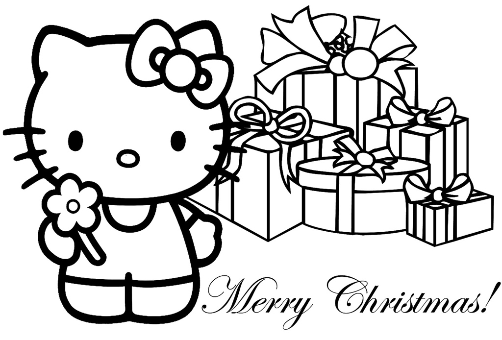 Hello Kitty Christmas Coloring Pages  Realistic Coloring 