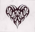 Tribal Tattoos With Image Heart