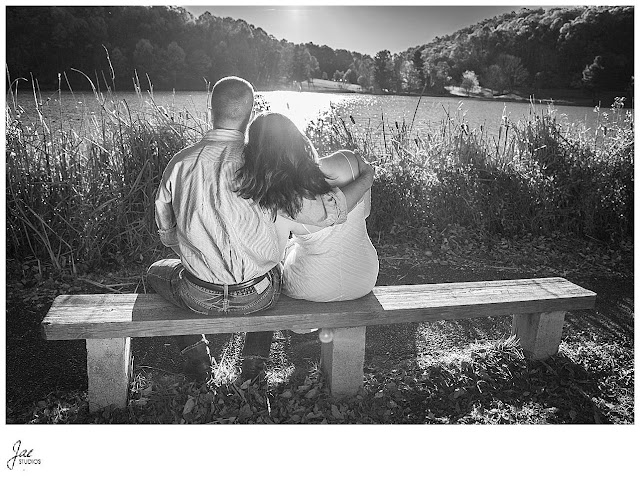 Downtown Lynchburg Rustic Fall Peaks of Otter Engagement