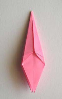 cara membuat origami bunga lily