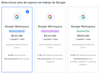 Cómo suscribirse a Google Workspace