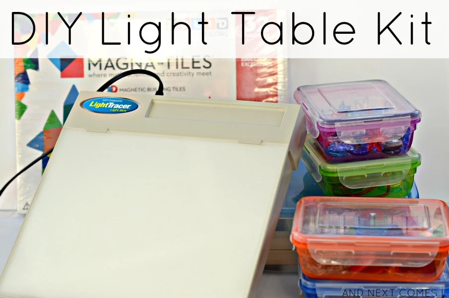 DIY light table kit for kids from And Next Comes L