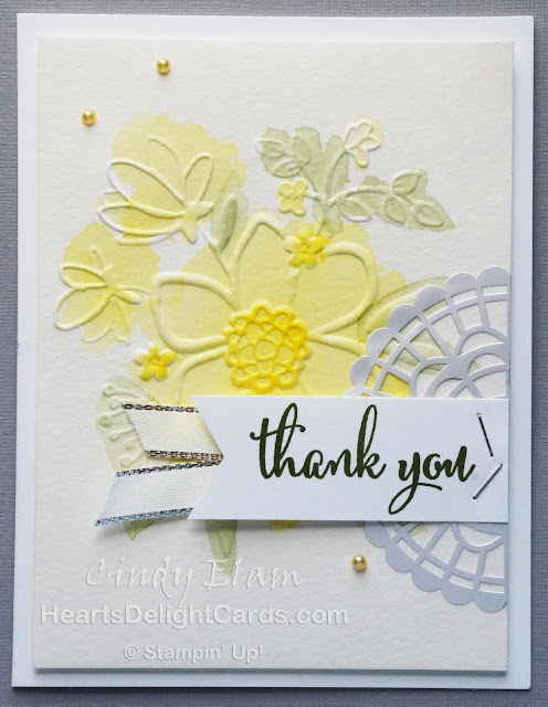 Heart's Delight Cards, Love What You Do, Thank You Card, Stampin' Up!, Watercolor