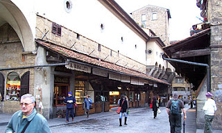 Shops on the Ponte Vecchio.