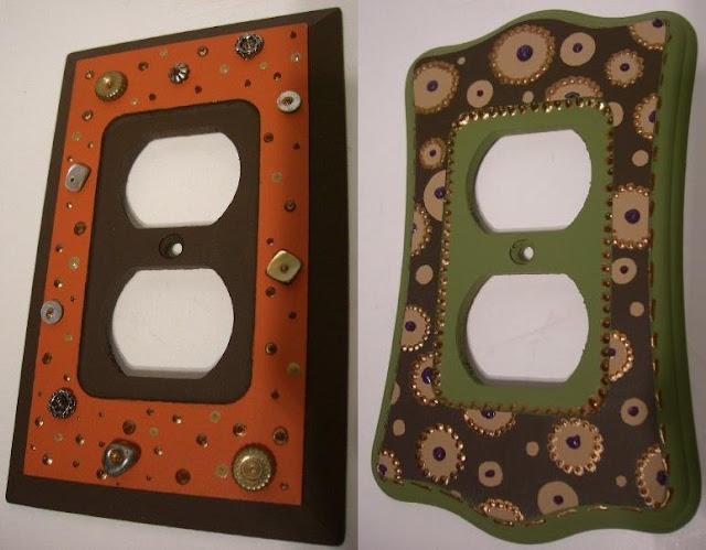 DIY, crafts, art, painted, switch plate