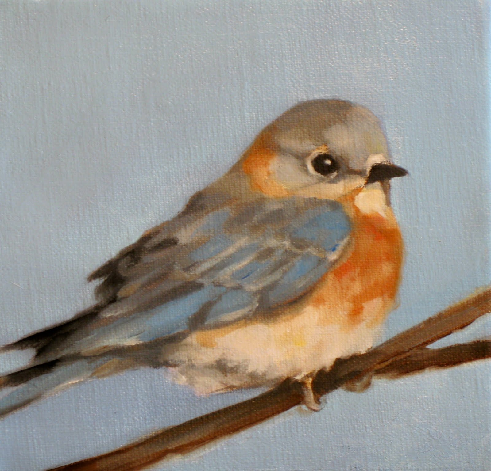 Adele Loomans Fine Art: Eunice's Blue Bird