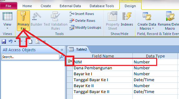 Cara Membuat Primary Key Database Dalam Microsoft Office 