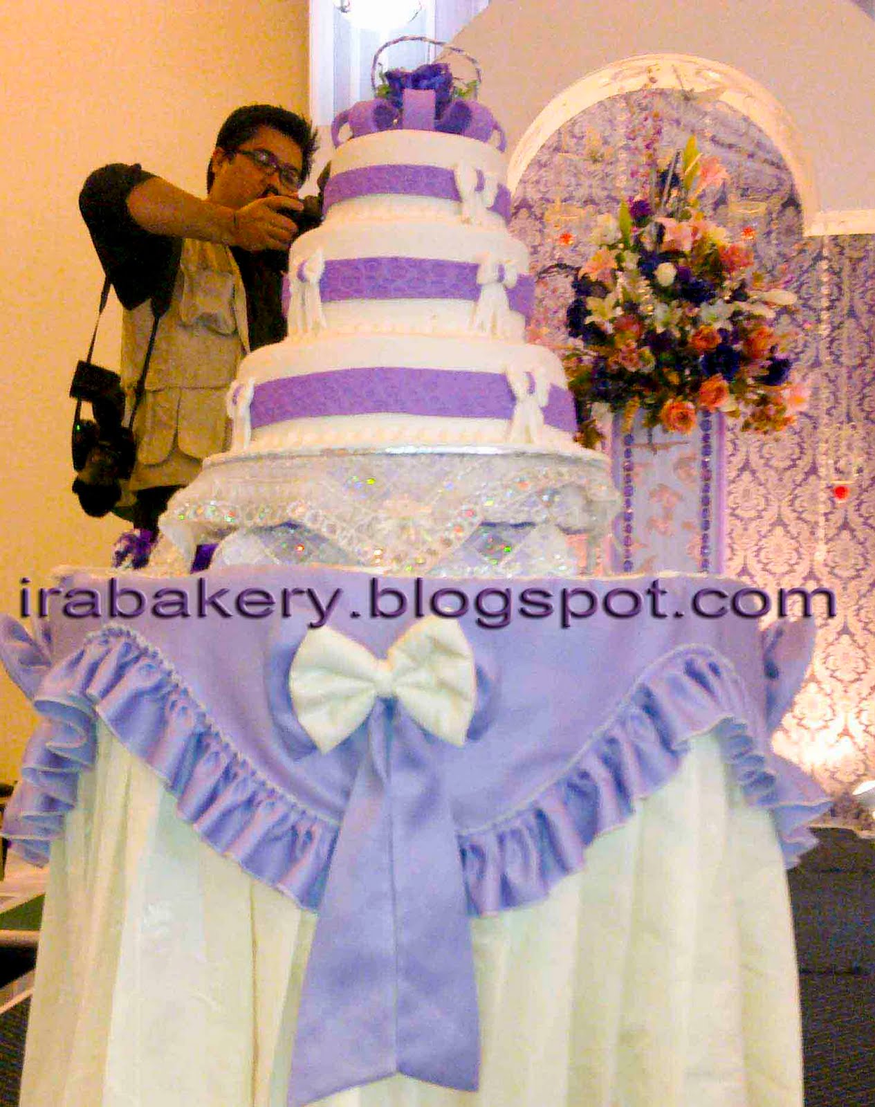 3 Tier Wedding Cake for Purple