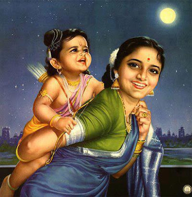 Shri Raam -Balak Raam with his mother 